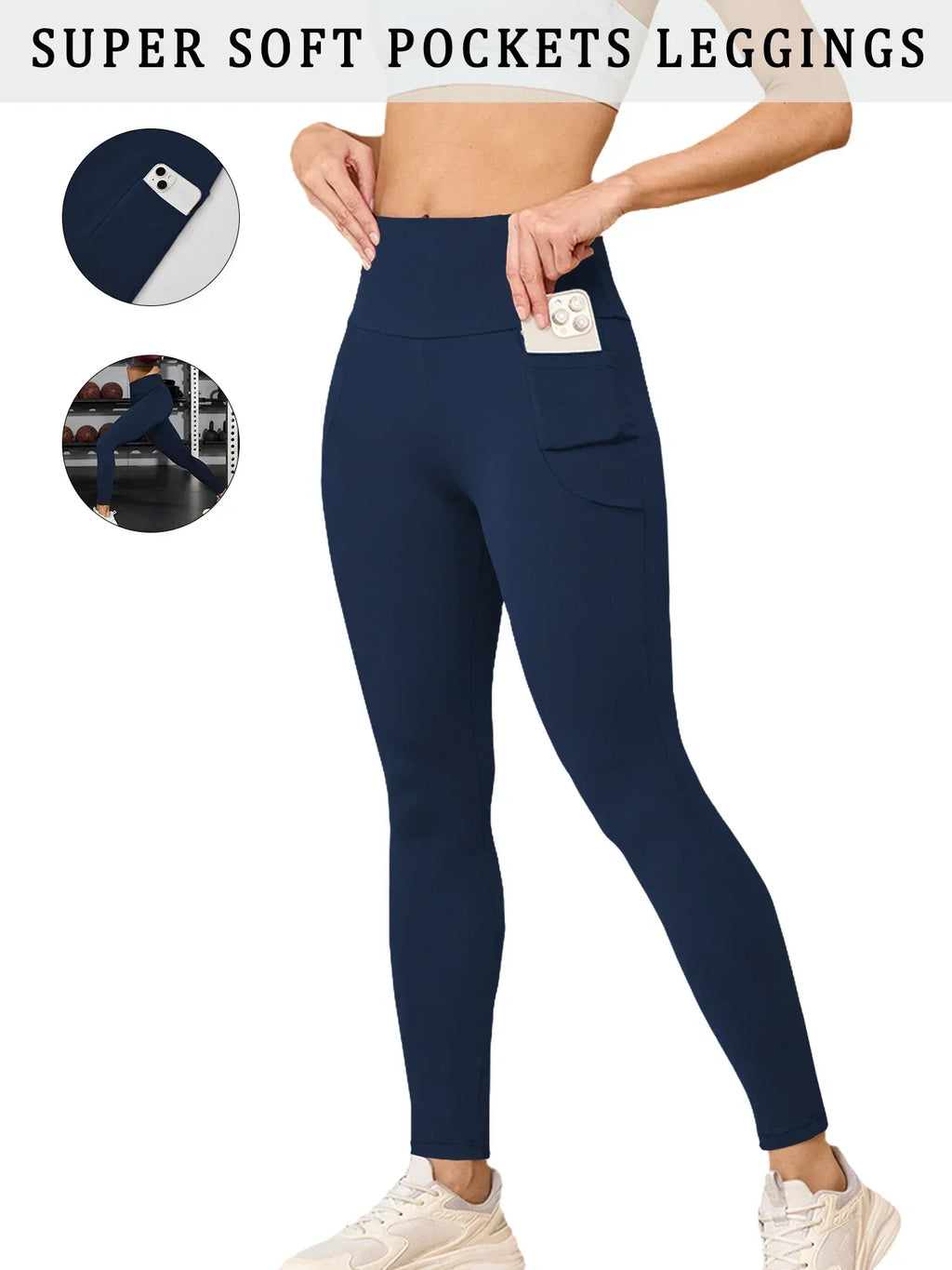Pocketed High-Waist Leggings