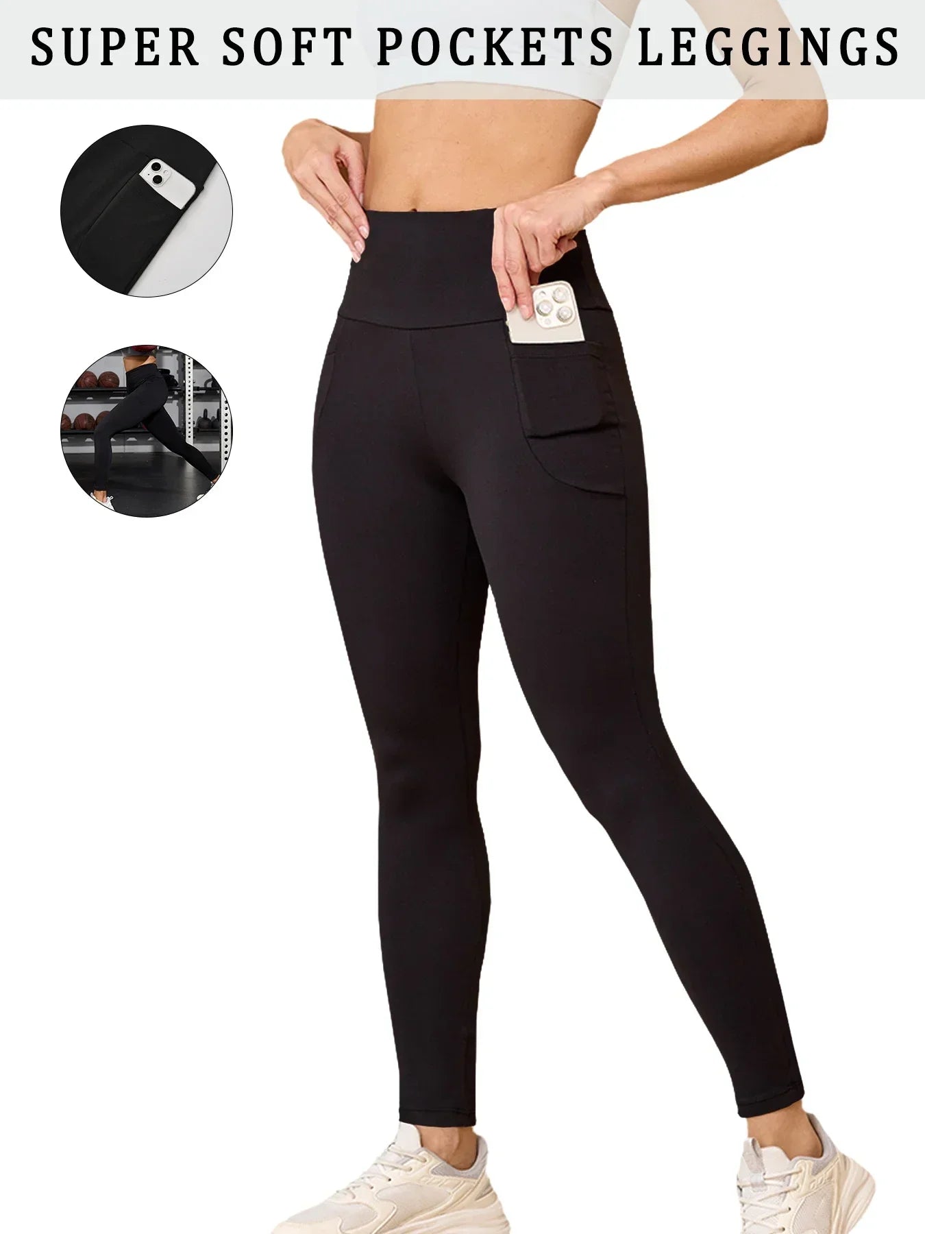 Pocketed High-Waist Leggings