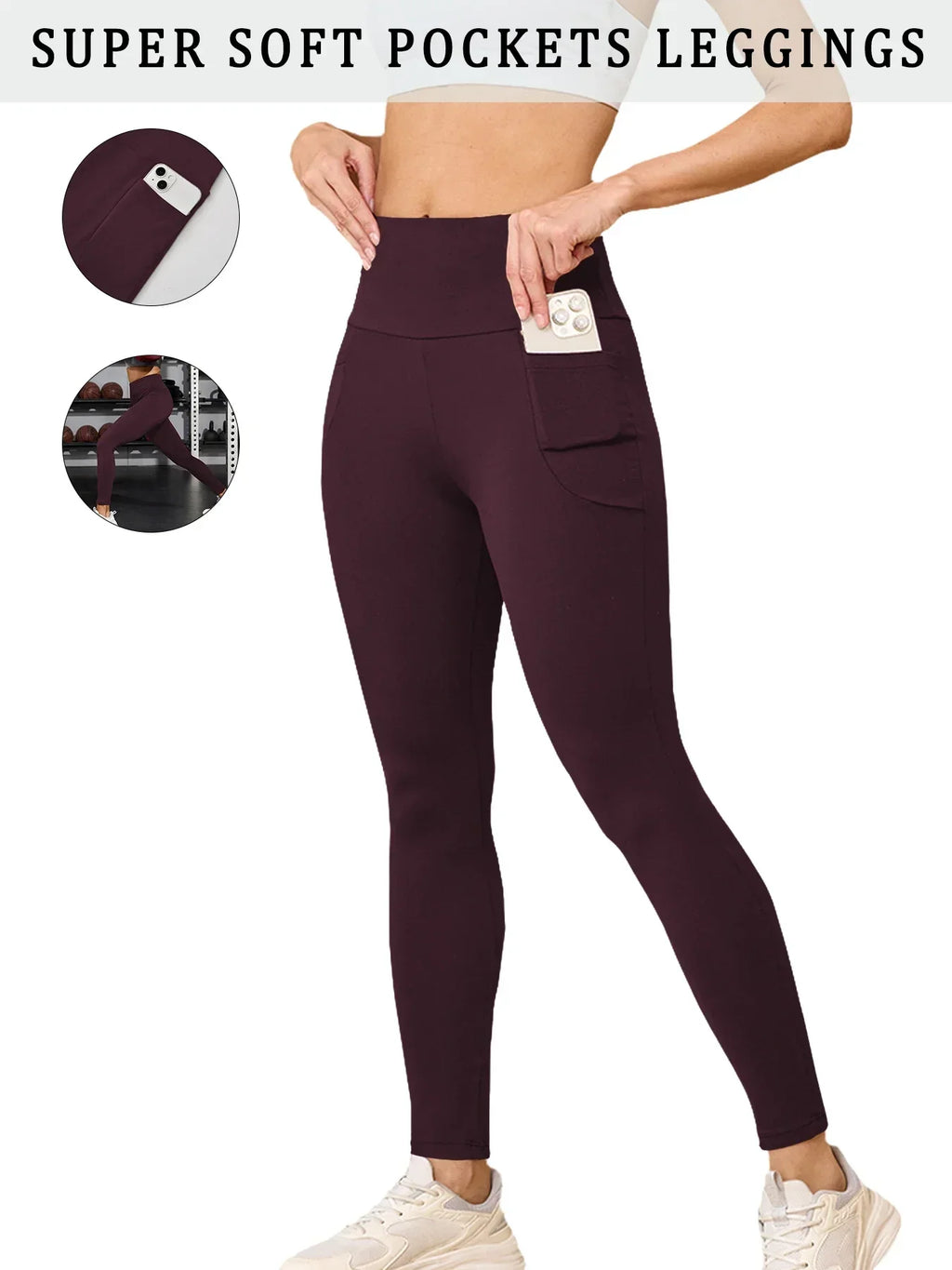 Pocketed High-Waist Leggings