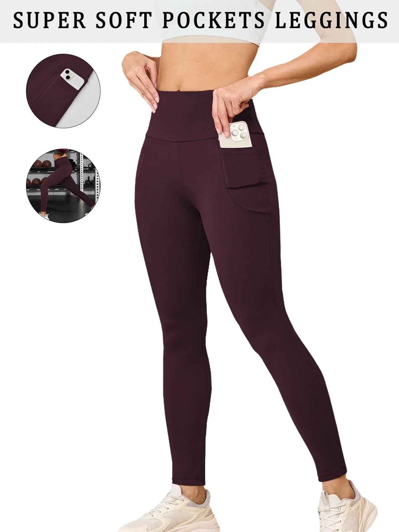 Pocketed High-Waist Leggings