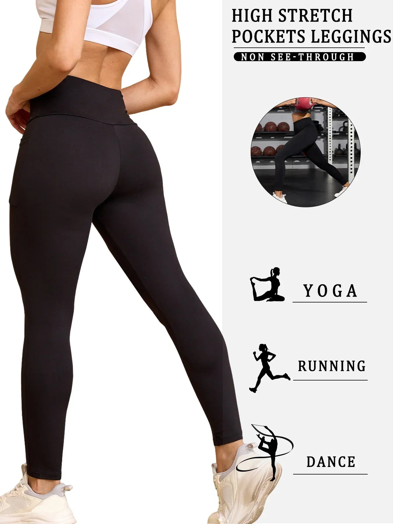 Pocketed High-Waist Leggings