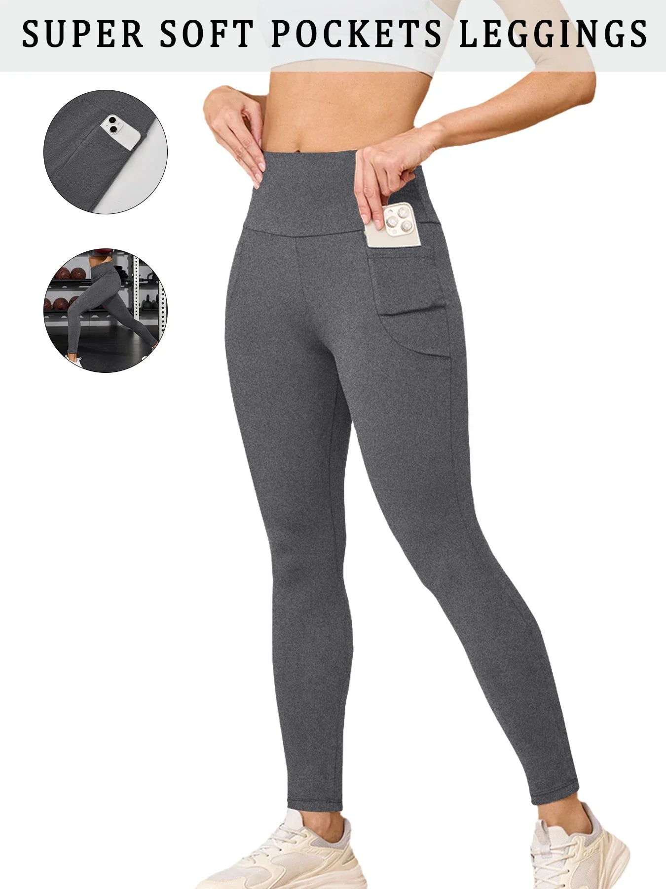 Pocketed High-Waist Leggings