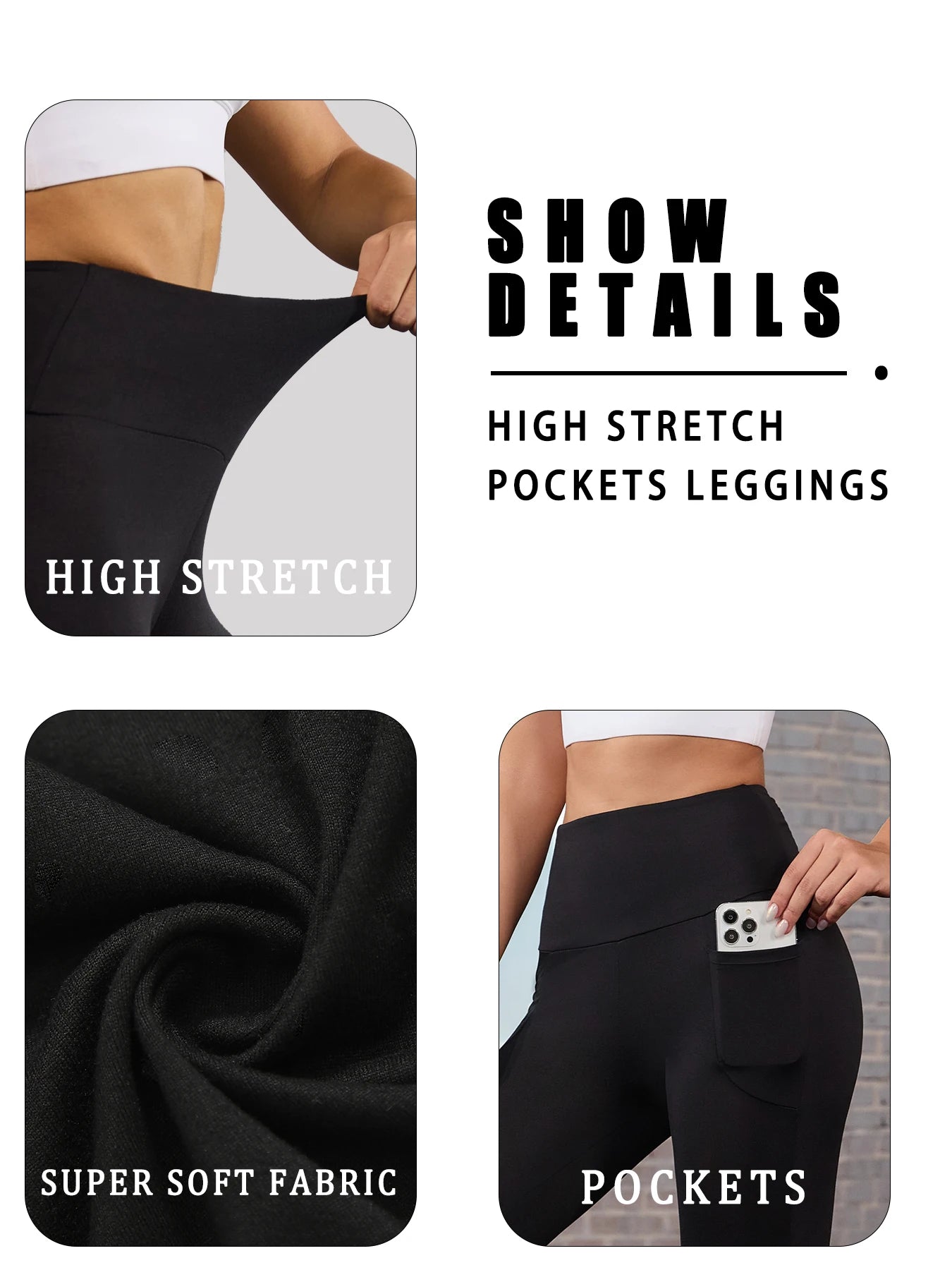 Pocketed High-Waist Leggings