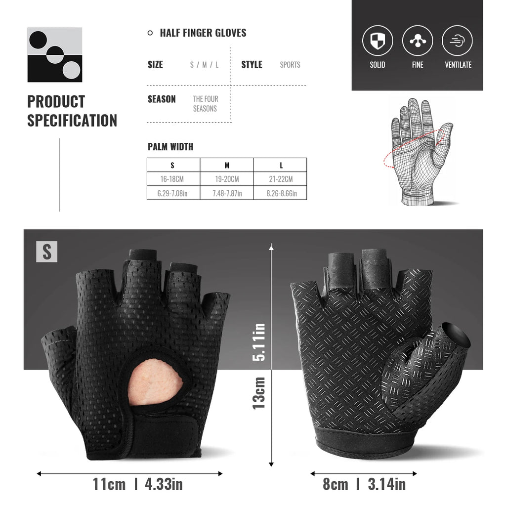 Half-Finger Breathable Training Gloves