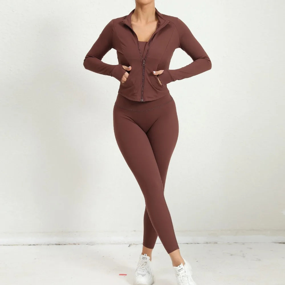 Sports Jacket and Leggings Set