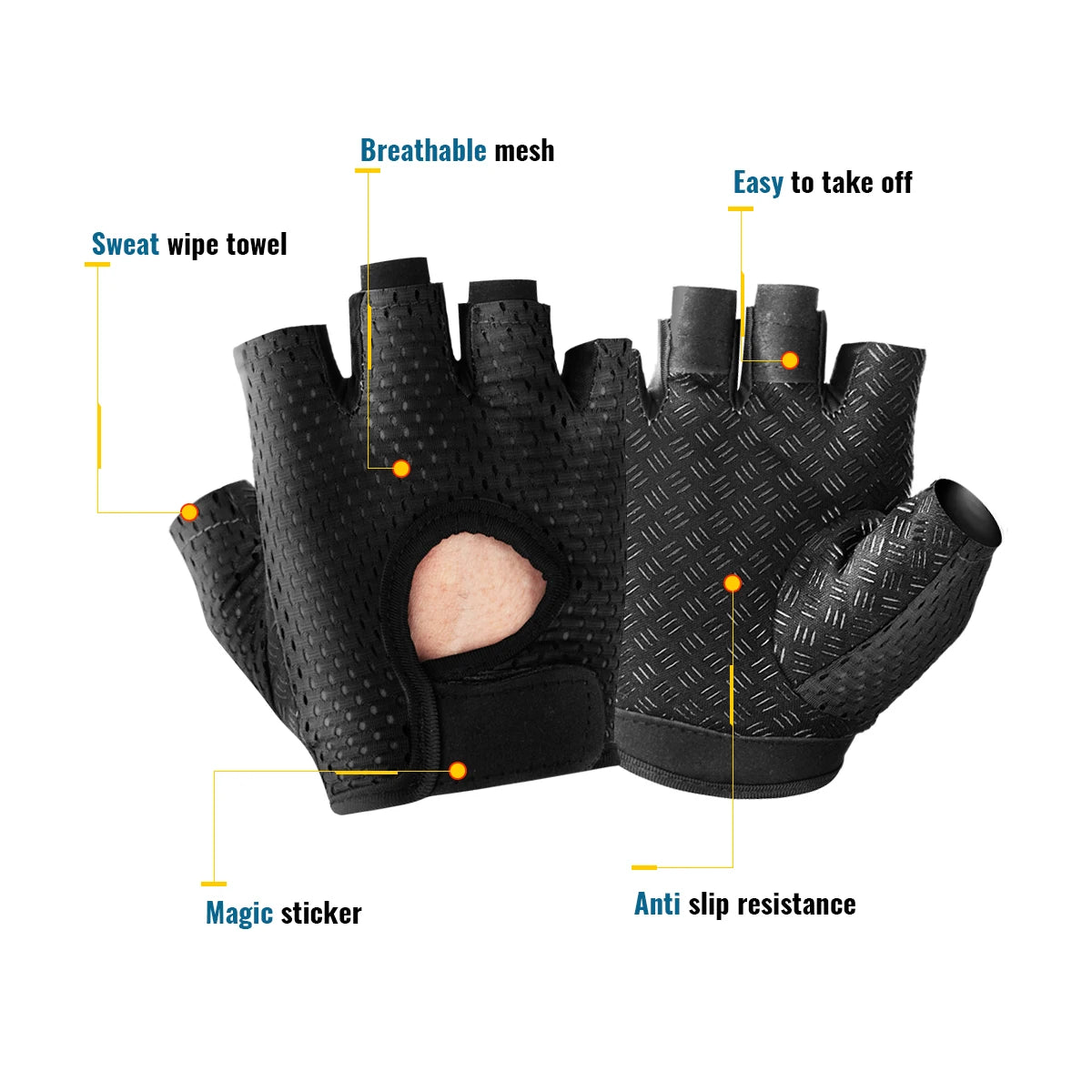 Half-Finger Breathable Training Gloves