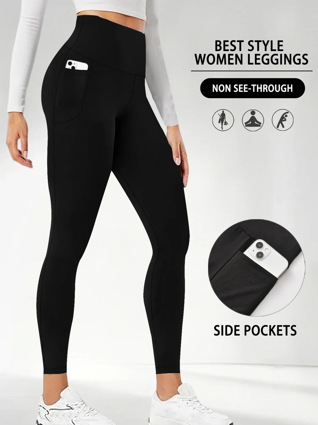 Pocketed High-Waist Leggings