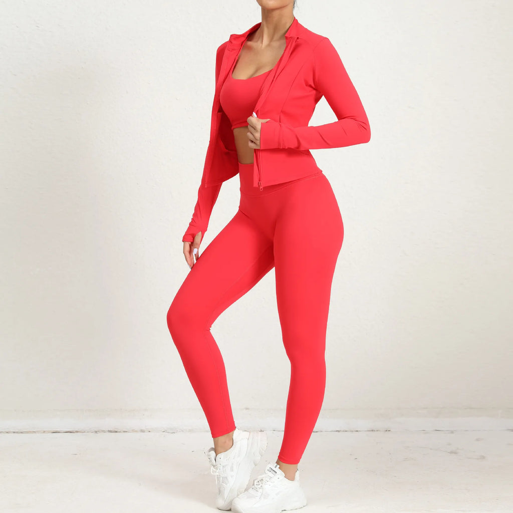 Sports Jacket and Leggings Set