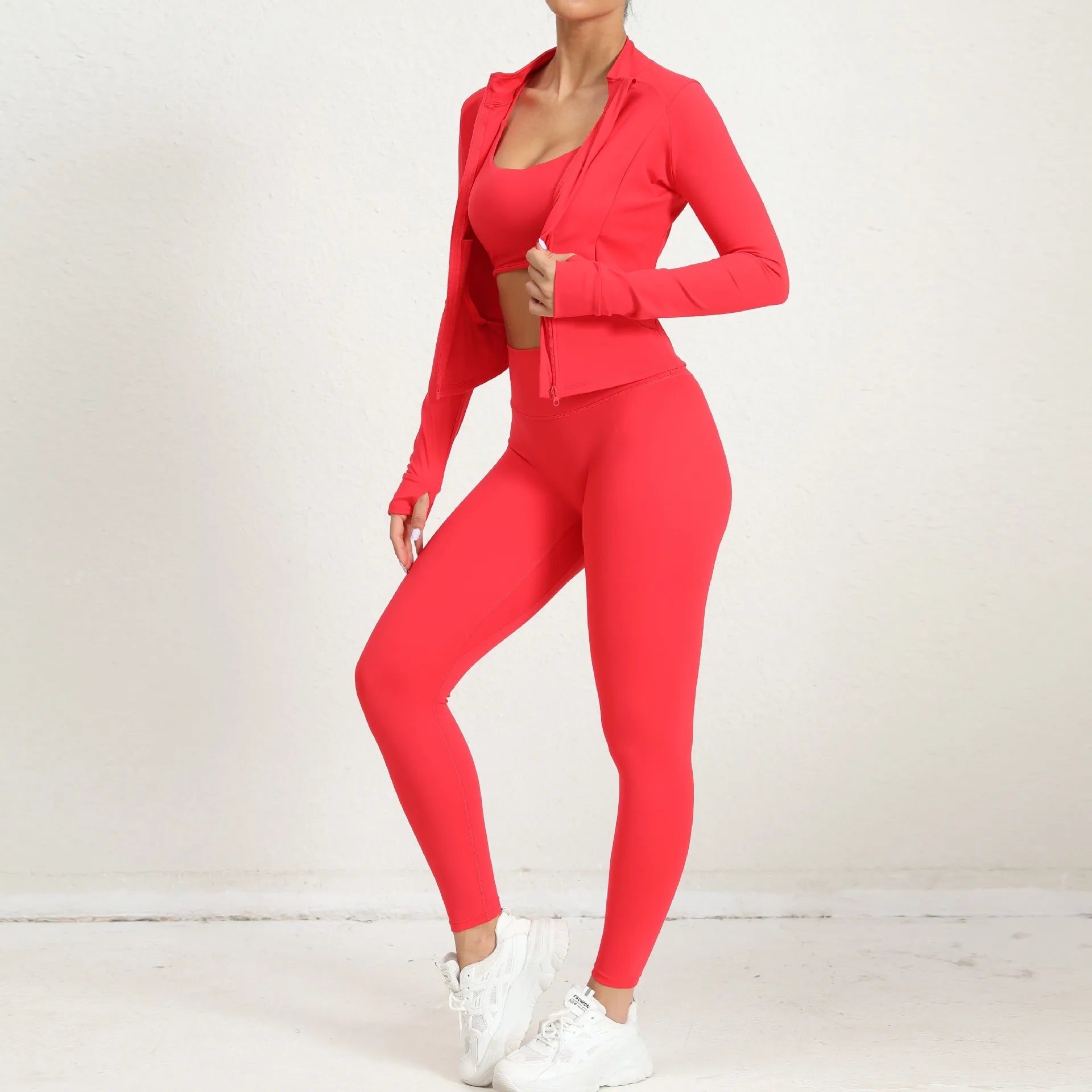 Sports Jacket and Leggings Set
