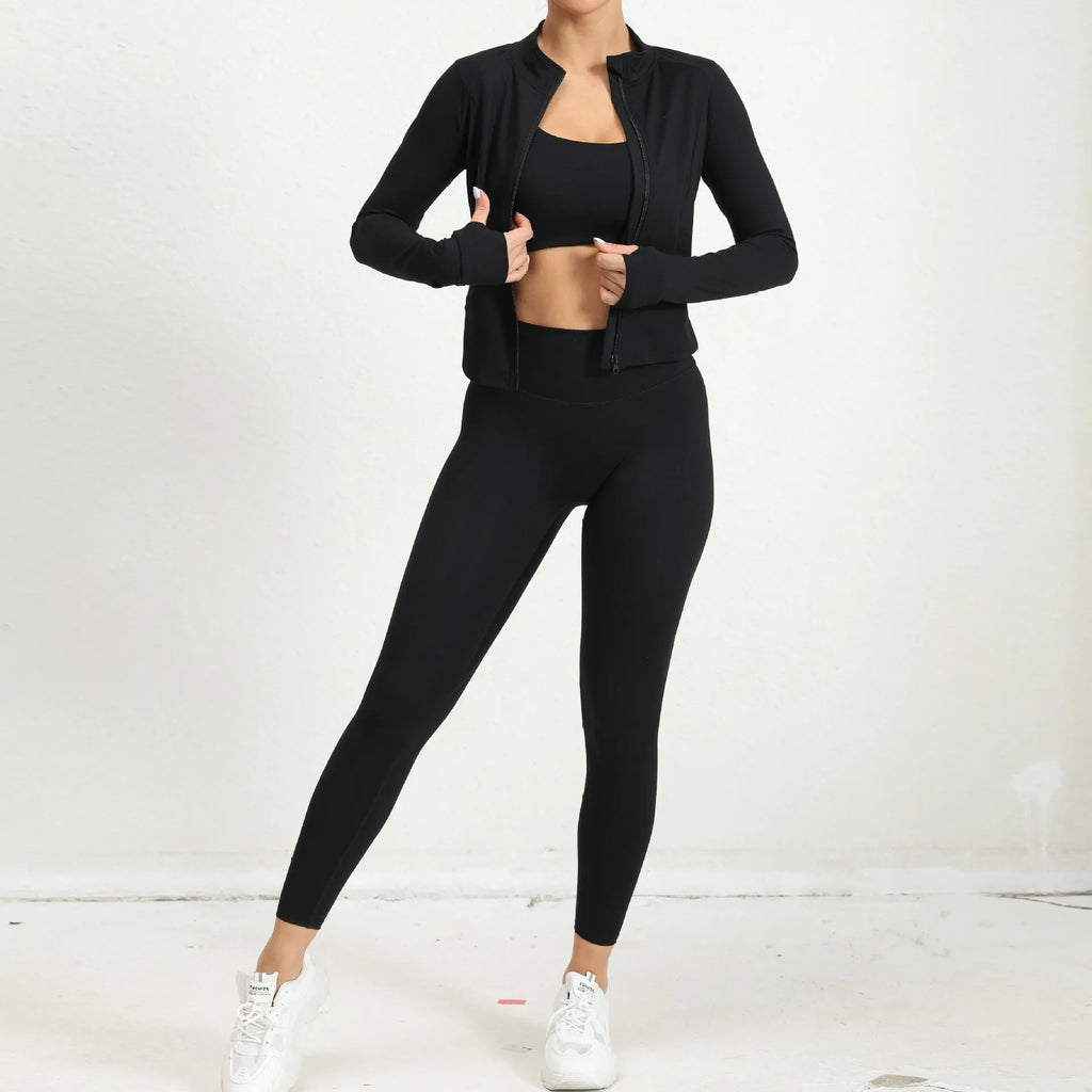 Sports Jacket and Leggings Set