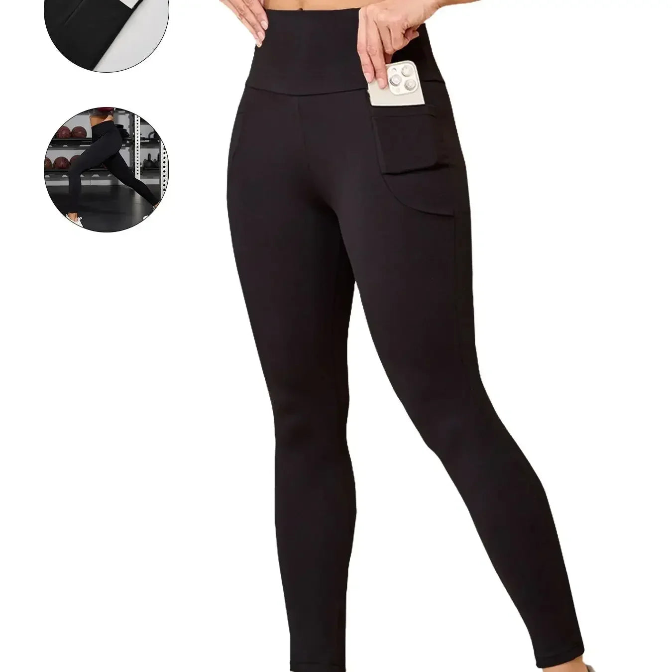 Pocketed High-Waist Leggings